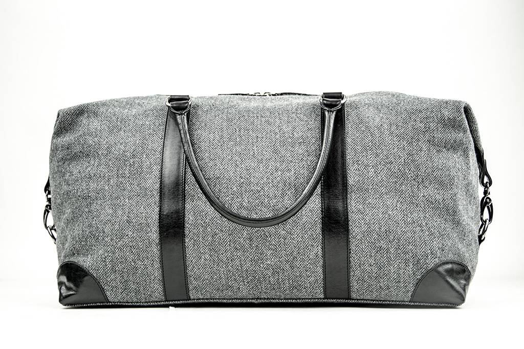 Small Heath - Sac de voyage en tweed gris