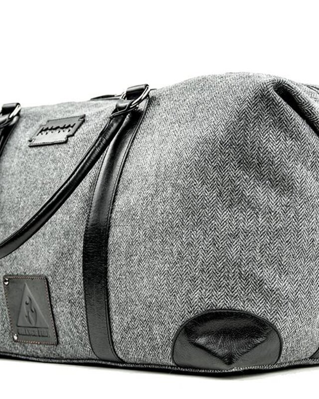 Small Heath - Tweed weekender bag gray