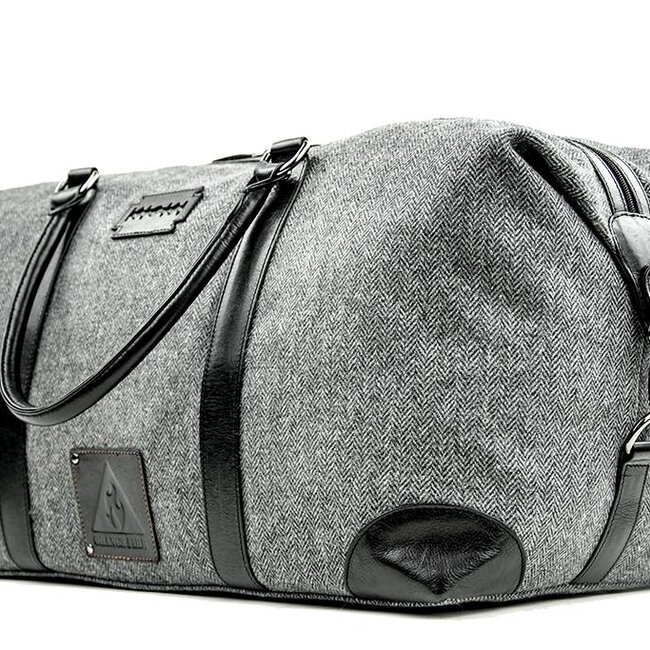 Small Heath - Tweed weekender tas grijs