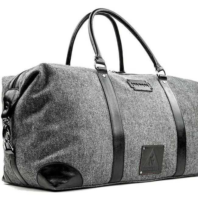 Small Heath - Tweed weekender tas grijs