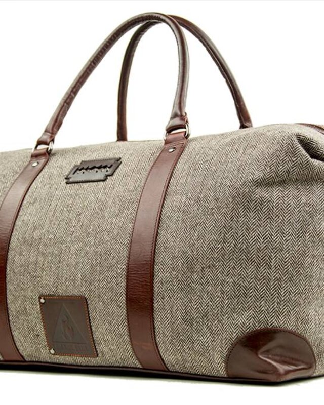 Birmingham -  Tweed Plunjezak Bag Bruin