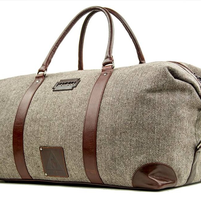 Birmingham - Bolsa de lona de tweed - Marrón