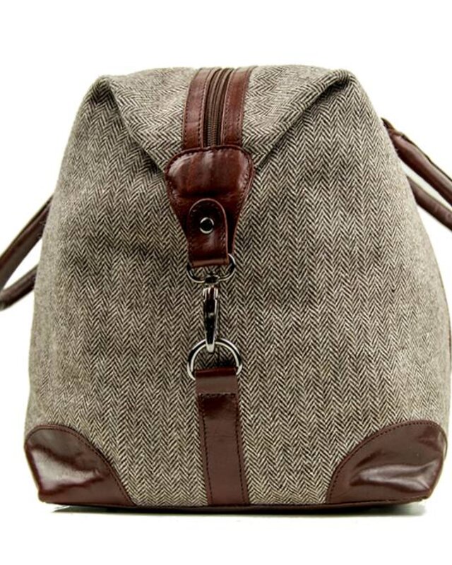 Birmingham -  Tweed Plunjezak Bag Bruin