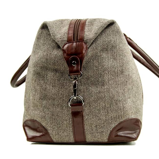 Birmingham - Bolsa de lona de tweed - Marrón