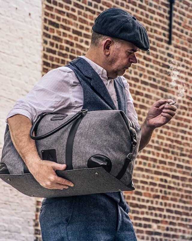 Small Heath - Tweed Weekender Tasche grau