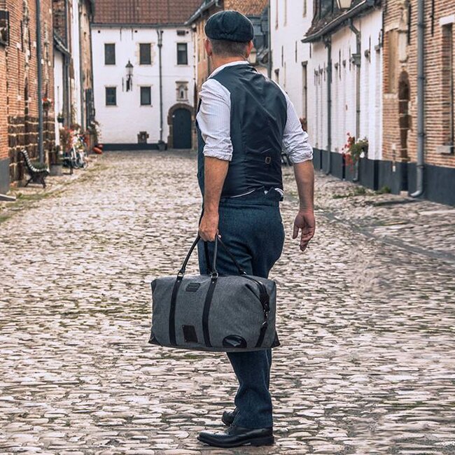 Small Heath - Tweed weekender tas grijs
