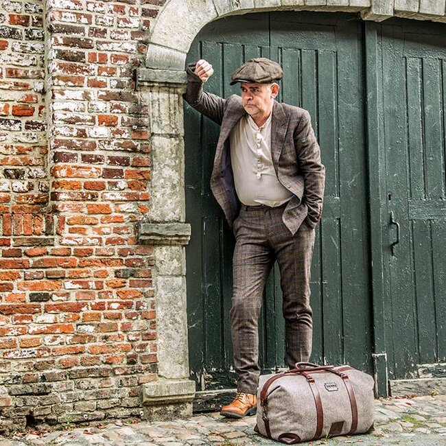 Birmingham - Bolsa de lona de tweed - Marrón