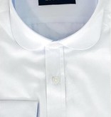 White shirt round collar