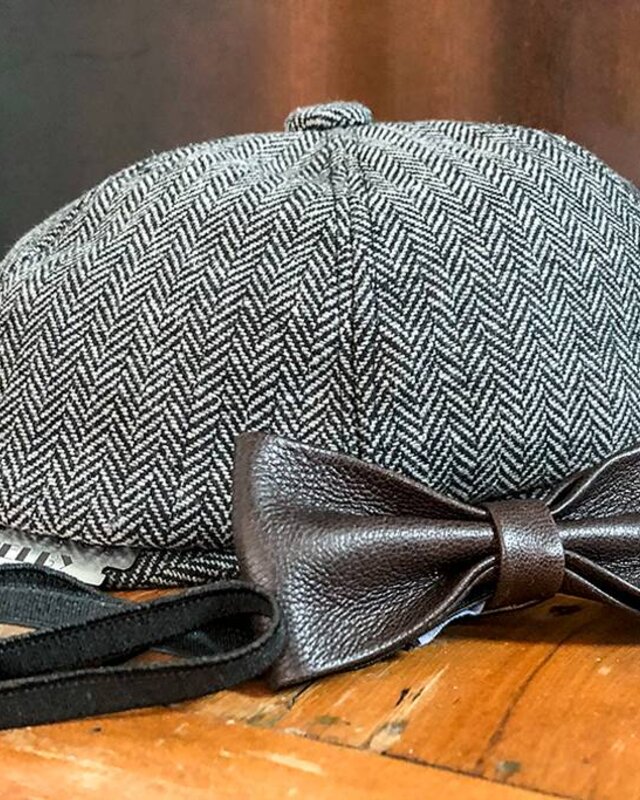 Leather bow tie  Arthur dark-brown