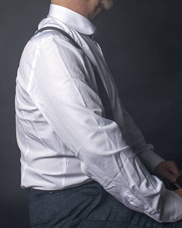 Chemise blanche à col rond