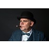 Leather bow tie Arthur grey