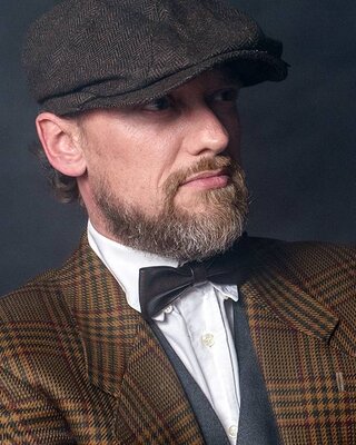 Leather bow tie  Arthur dark-brown