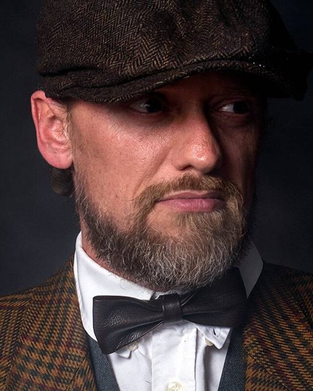 Leather bow tie  Arthur dark-brown