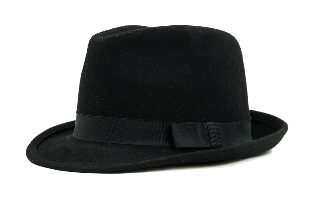 Curly trilby chapeau