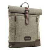 Aberama - Tweed Roll Top Backpack Brown/Dark Brown