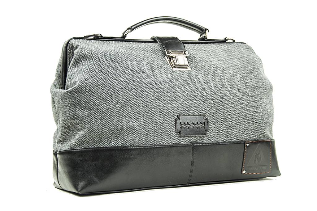 The Gypsy - Tweed Duffle Bag - Grey/Black