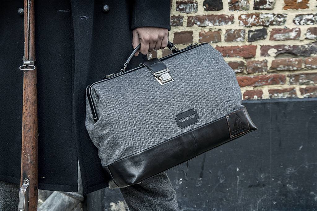 The Gypsy - Tweed Duffle Bag - Grey/Black