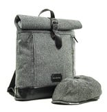 Jeramiah - Sac à dos en tweed - Gris/Noir