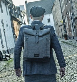 Jeramiah - Sac à dos en tweed - Gris