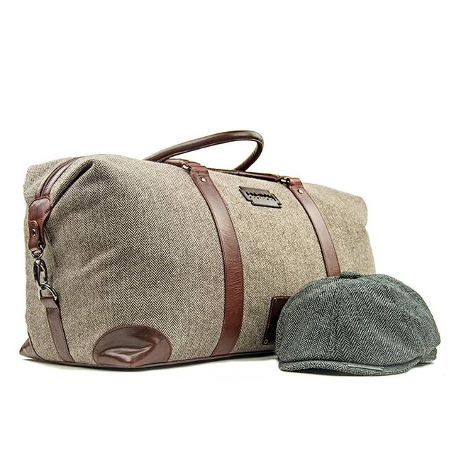Birmingham - Bolsa de lona de tweed - Marrón