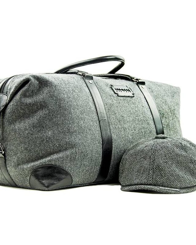 Small Heath - Tweed weekender bag gray