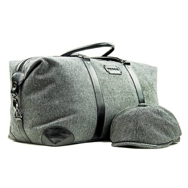 Small Heath - Tweed weekender tas grijs