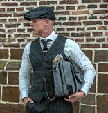 Thomas - Tweed Laptoptas Grijs/Zwart