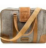 Arthur - Tweed Laptop Bag Brown/Beige