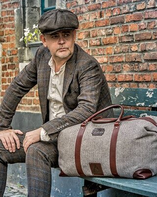 Bolsa de Lona de Tweed Marrón