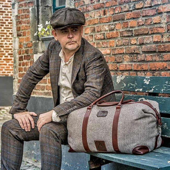 Birmingham - Bolsa de lona de tweed - Marrón