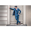 Traje sastre hombre | Traje 3 piezas | Espiga azul | Thomas Shelby | Persianas de pico