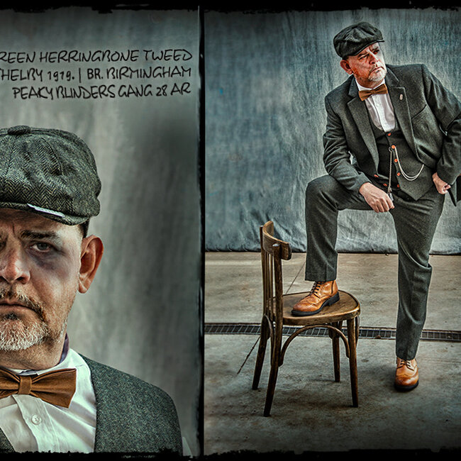 Costume sur mesure pour homme | costume 3 pièces | chevron vert | thomas shelby | peaky blinders