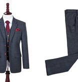 3-piece tweed suit  Charcoal Grey Herringbone