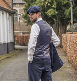 3-piece tweed suit  Navy Herringbone