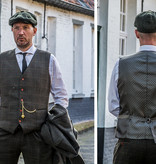 Traje de tweed de 3 piezas Verde Oscuro Tattersall