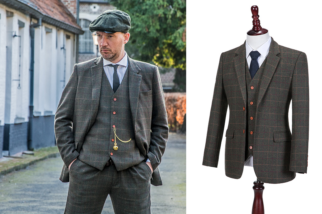 Peaky Blinders Outfit  Three-Piece Tweed Suits - The Garrison