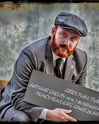 Herren-Maßanzug | 3-teiliger Anzug | grauer Twill | Arthur Shelby | peaky blinders