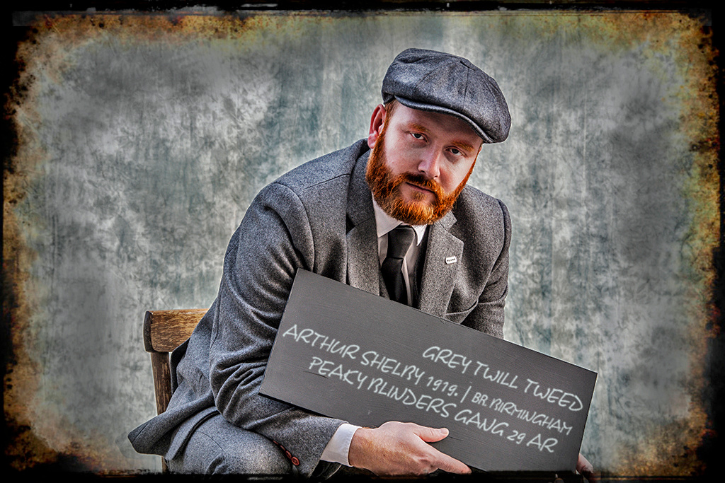 Traje sastre hombre | Traje 3 piezas | Sarga gris | Arthur Shelby | peaky blinders