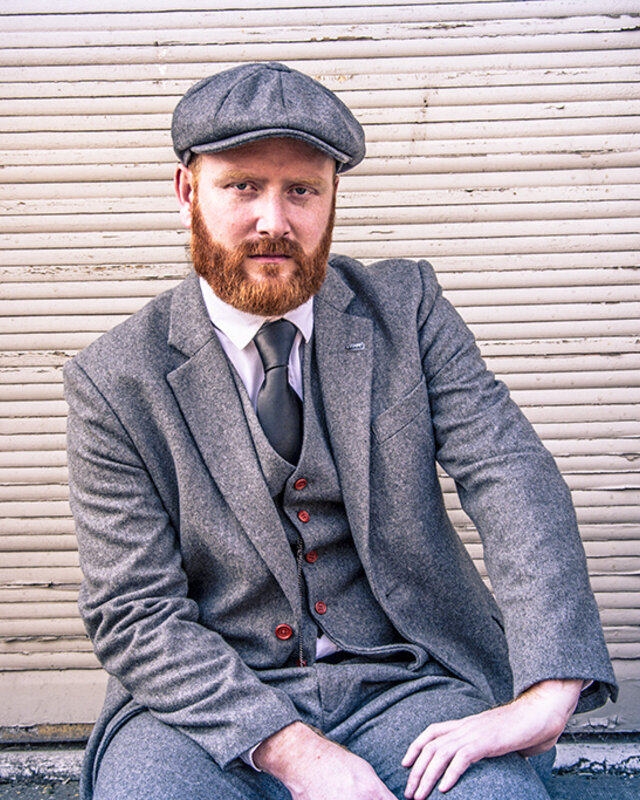 Herren-Maßanzug | 3-teiliger Anzug | grauer Twill | Arthur Shelby | peaky blinders