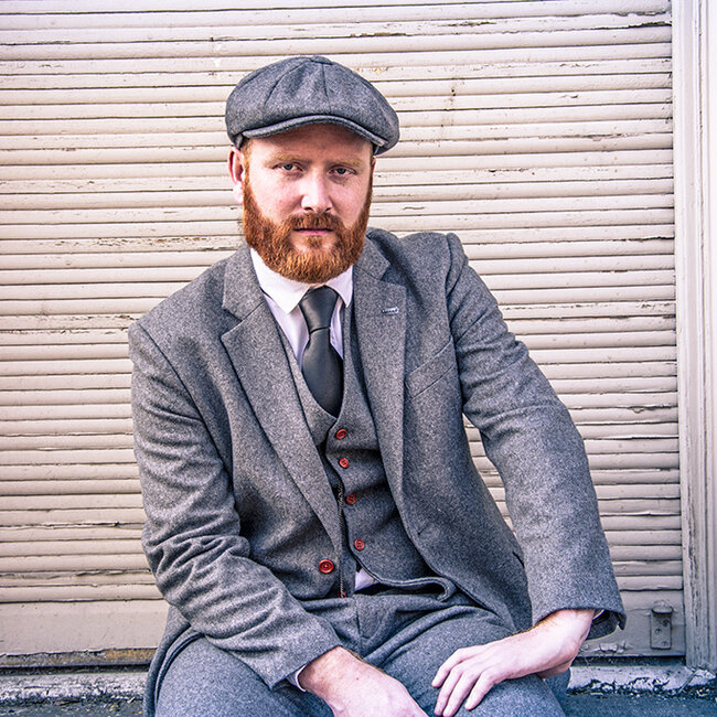 Maatpak voor heren | 3-delig pak | grijs twill | Arthur Shelby | peaky blinders