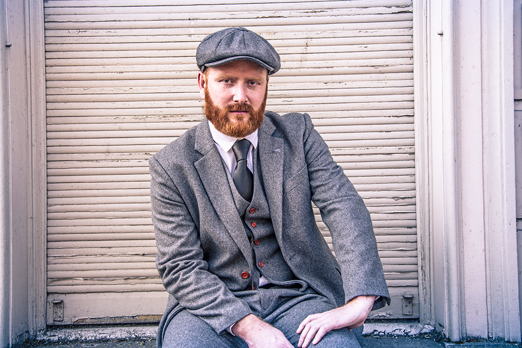 3-piece tweed suit Grey Twill Shelby Brothers store