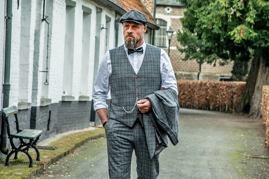 Maatpak Voor Heren | 3-delig Pak | Grijs/blauw Plaid | Charlie Strong | Peaky Blinders | Peaky Blinders