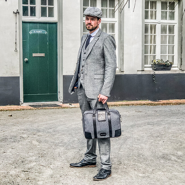 Herren Maßanzug | 3-teiliger Anzug | grauer Prince of Wales | john shelby | peaky blinders
