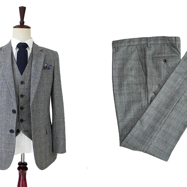 Herren Maßanzug | 3-teiliger Anzug | grauer Prince of Wales | john shelby | peaky blinders