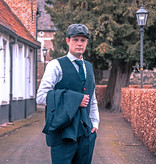 Traje de tweed de 3 piezas Barleycorn Clásico Azul Marino