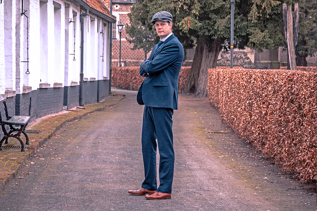 3-piece tweed suit  Classic Navy Barleycorn