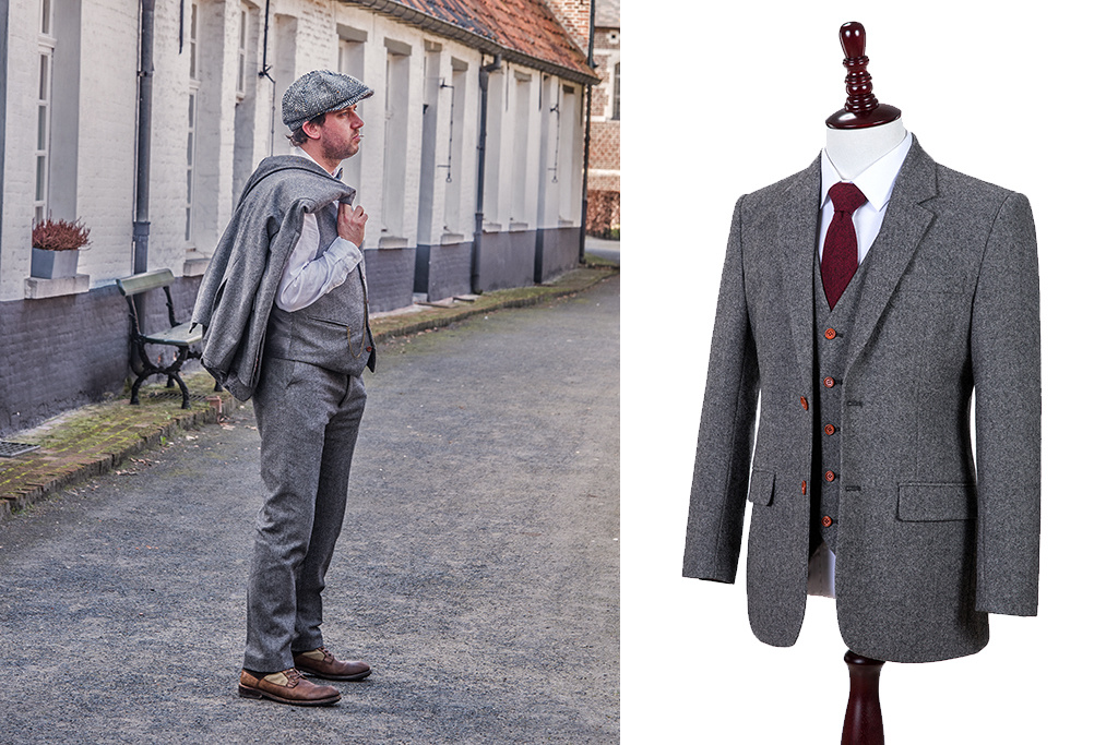 3-piece tweed suit Classic Grey Barleycorn