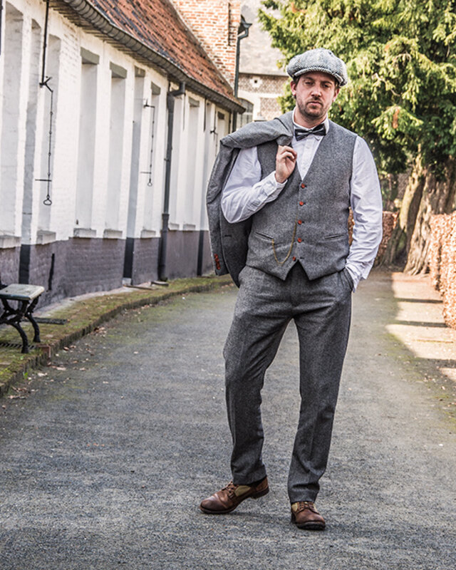 Men's tailored suit | 3-piece suit | grey Barleycorn | Finn Shelby | Peaky Blinders