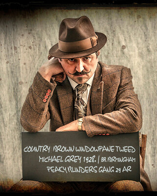 Tweed Suit Country Brown Windowpane