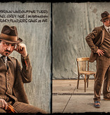 Men's tailored suit | 3-piece suit | brown Windowpane tweed | Michael Gray | Peaky Blinders